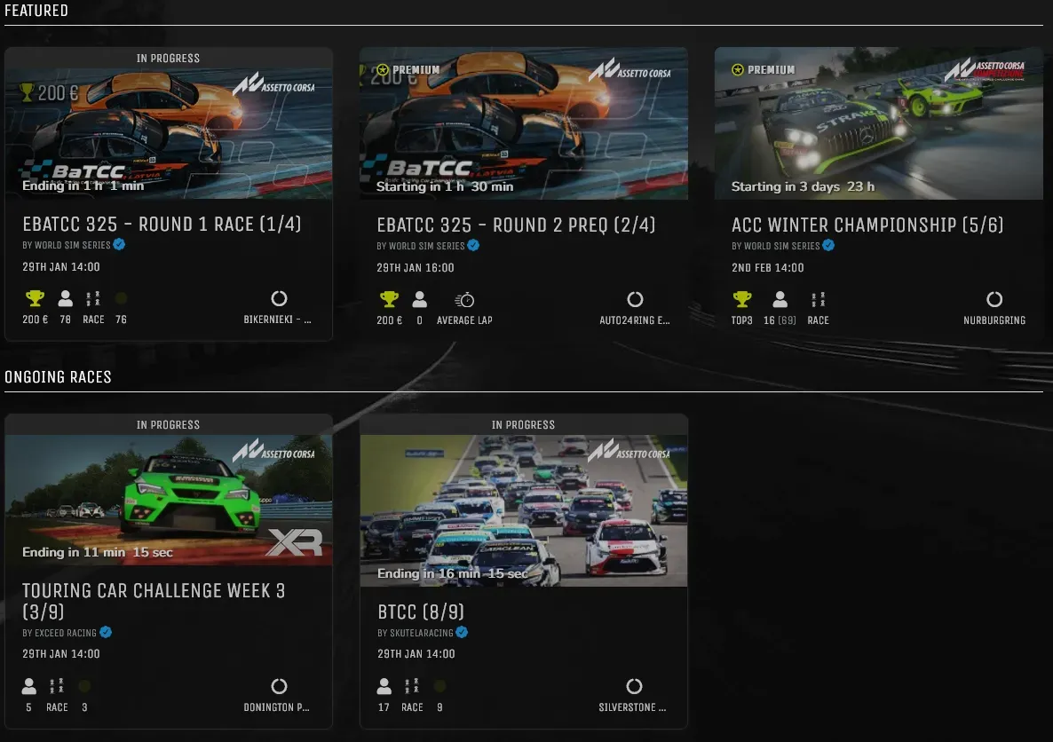 Competitive Options For Assetto Corsa